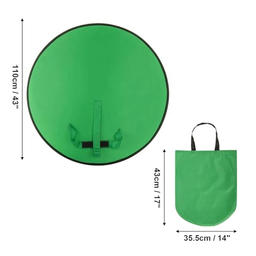 Cosmos 1 Pc Blue Screen Backdrop 43 in / 110 cm Diameter Foldable Portable Photography Background Green Screen Chroma Key Backdrop for Photography Photo Video Studio, Live Streaming, Video Meeting