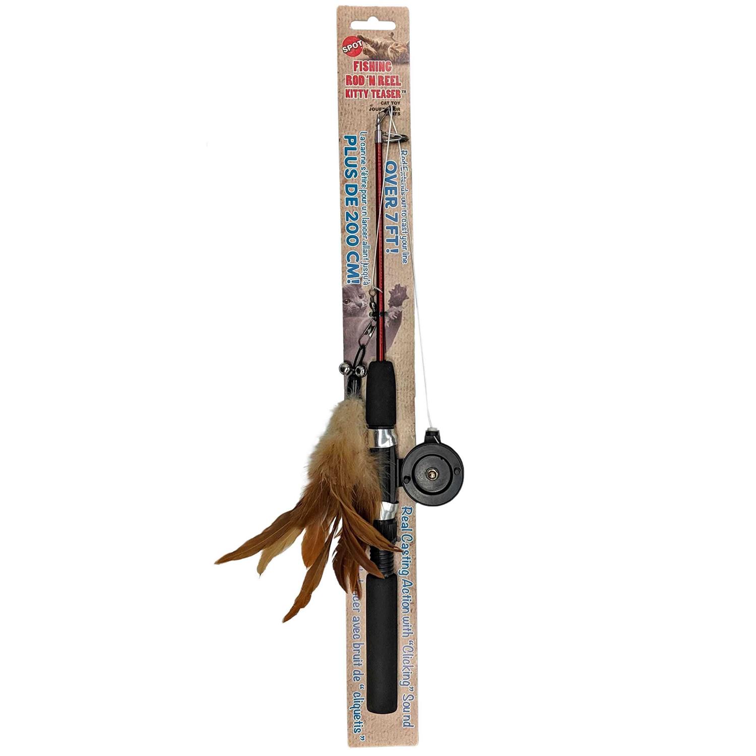 Ethical Cat Toy Fishing Rod N Reel Kitty Teaser - Pet Supplies online store