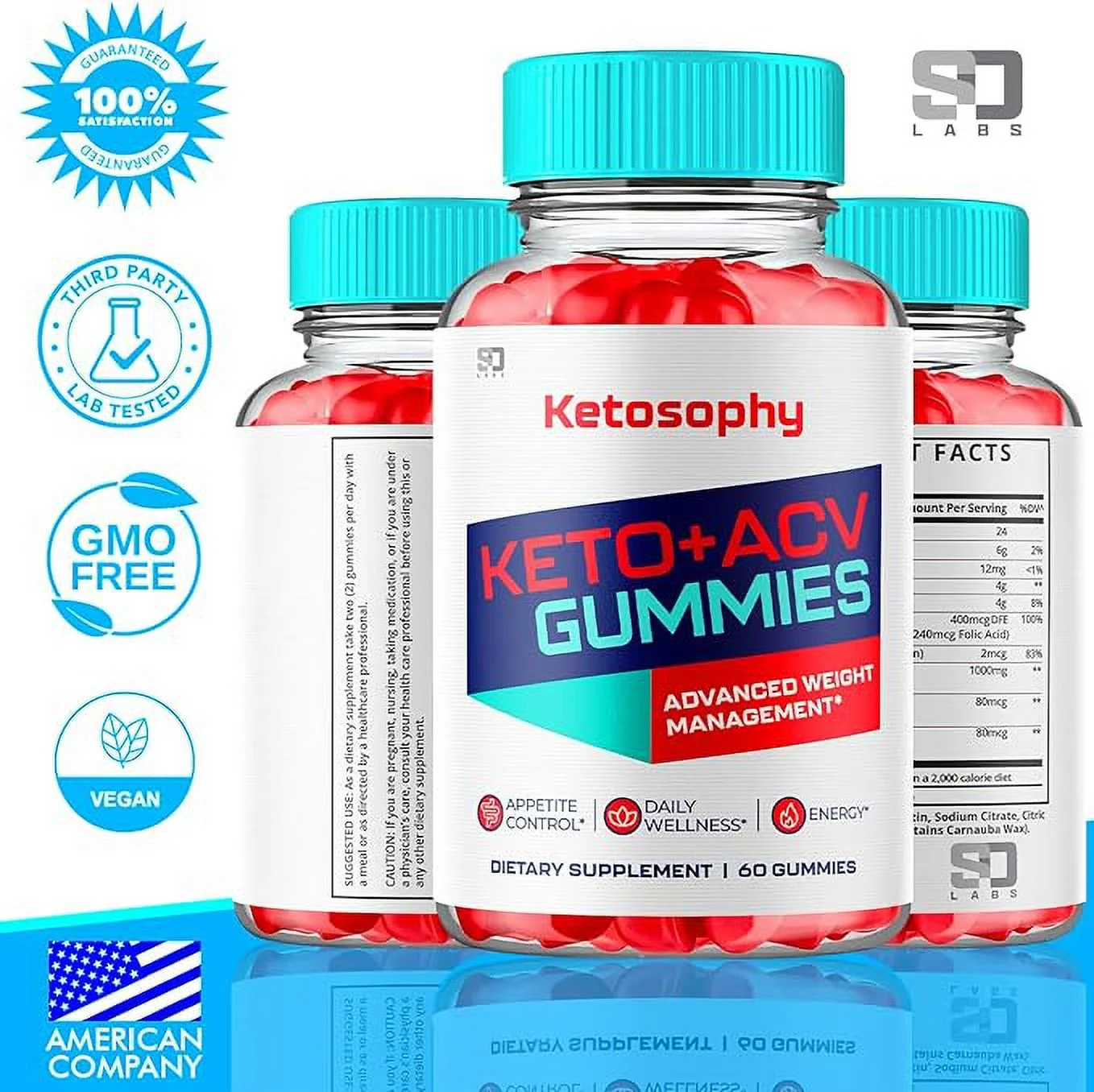 Ketosophy ACV Keto Gummies, Ketosophy Advanced Weight Loss Gummies (60 Gummies)