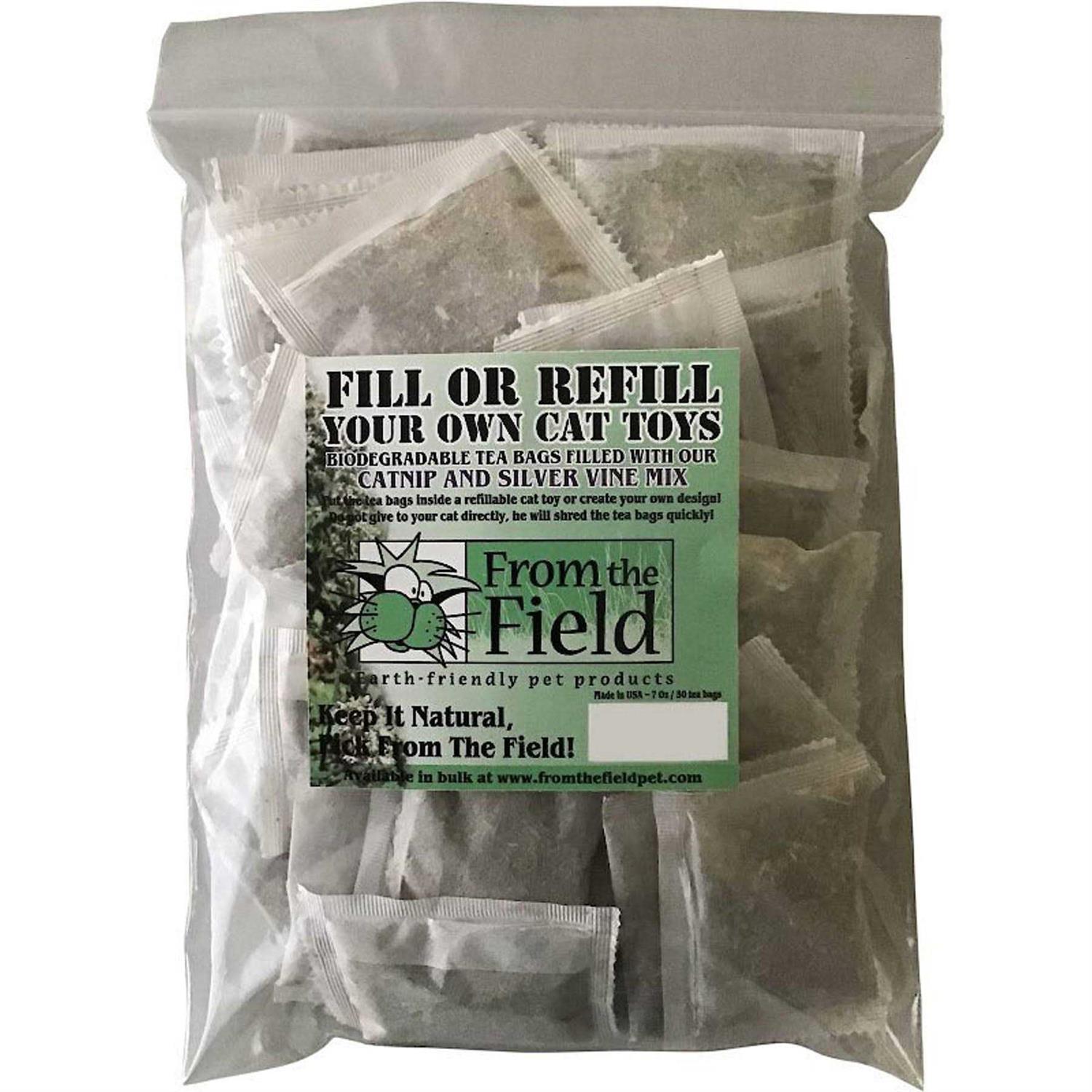 From The Field Fill or Refilll Your Own Catnip Tea Bags 50 - Pet Supplies online store