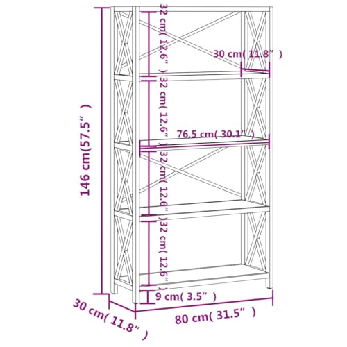 Bookcases & Standing Shelves 5-Tier Shelf 31.5