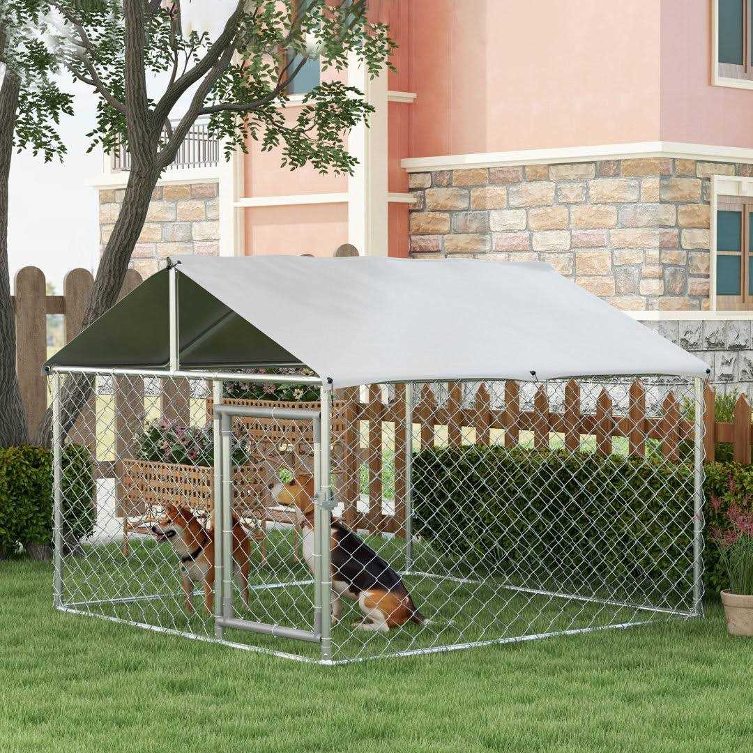 212 Main PawHut Dog Kennel Outdoor Large-Sized Dogs with Waterproof UV Resistant Roof - Pet Supplies online store