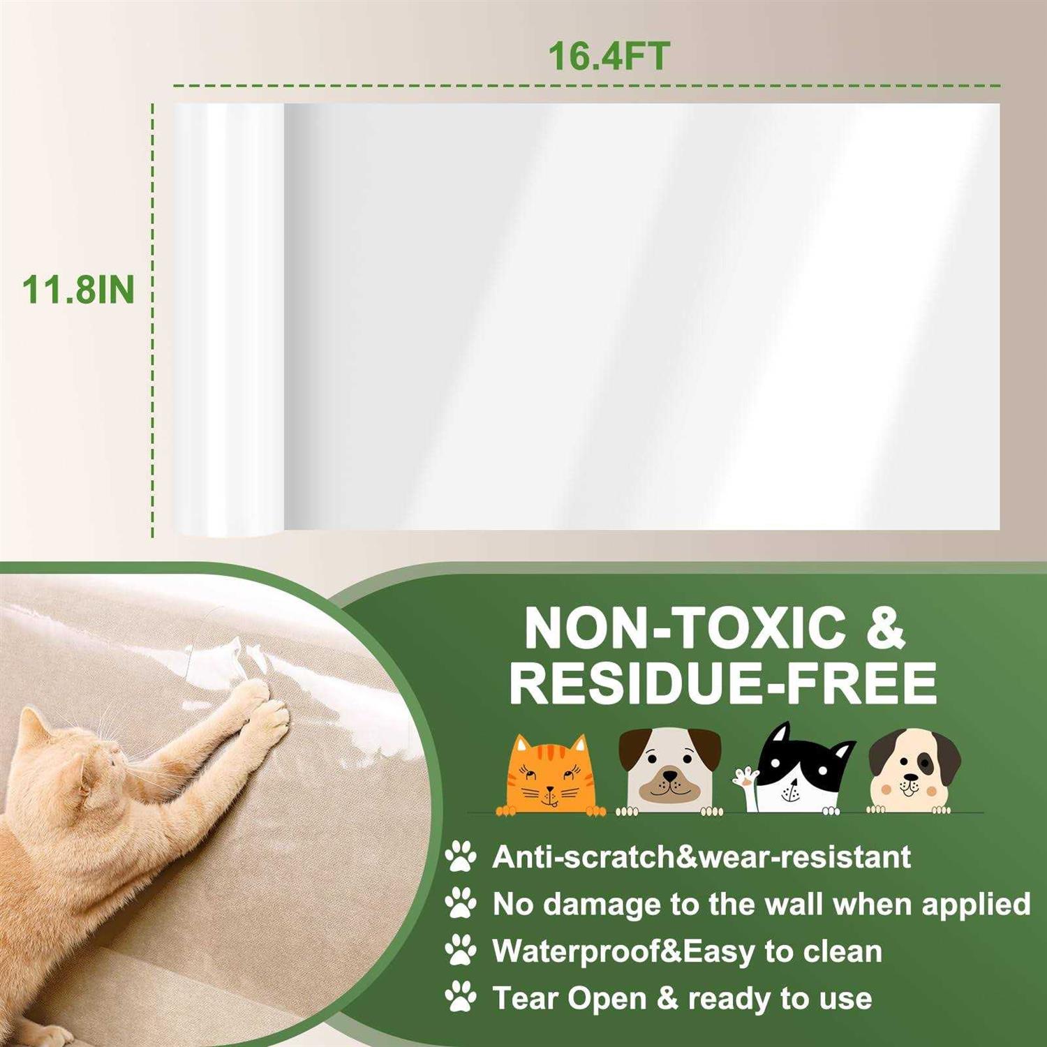 CORKAS Cat Scratch Protector, 11.8in x Vinyl, Easy to Apply, Protects Doors and Furniture - Pet Supplies online store