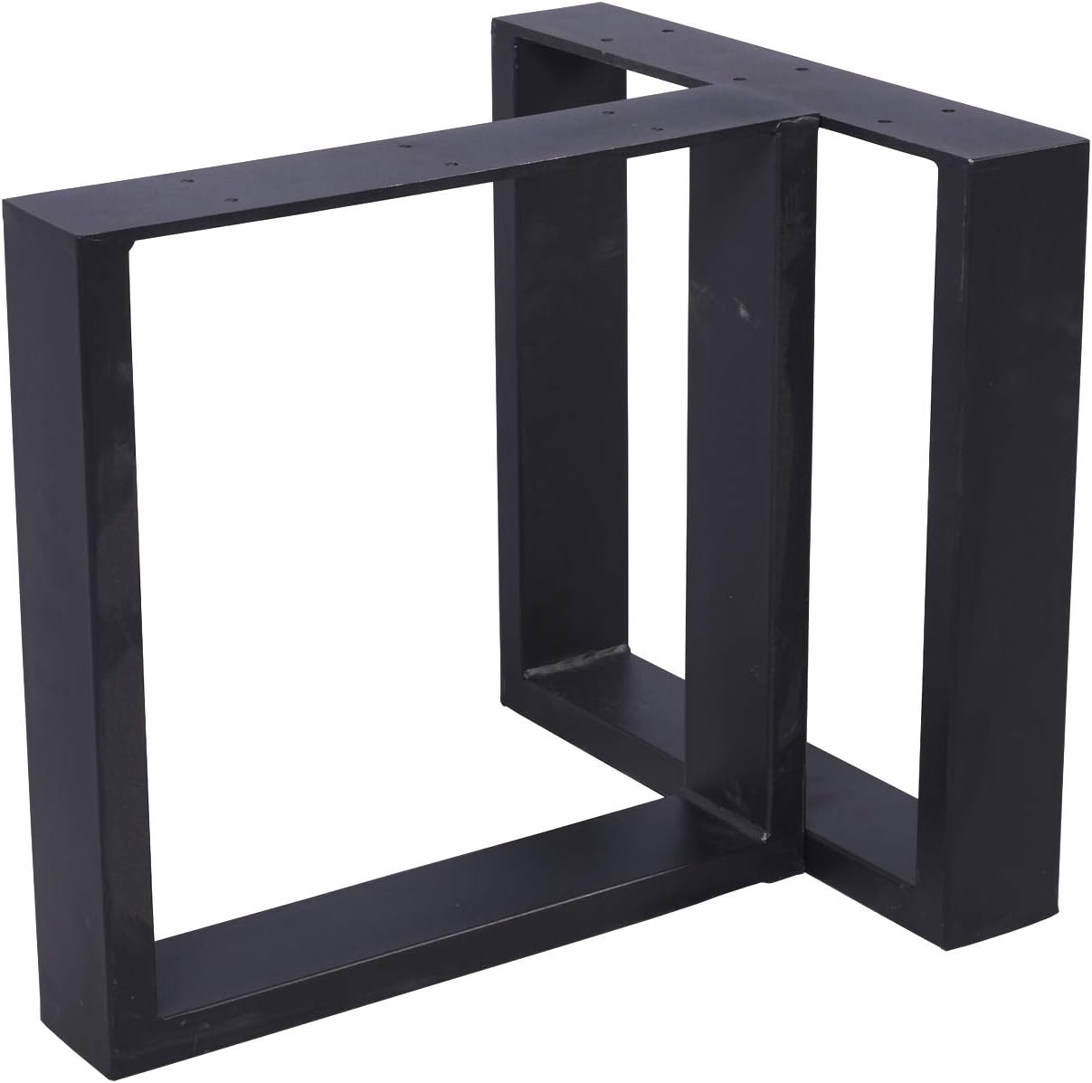 Metal Industrial Country Style Metal Bench Leg Heavy Duty Table Legs Coffee Table Leg Side Tables DIY Black (16''Hx16''W) 2 PCS