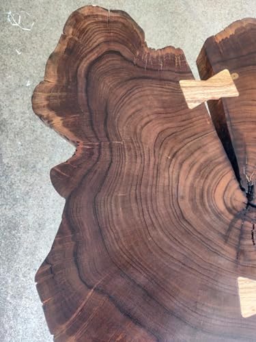 Personalized Flower Shaped Live Edge Round Coffee Table Living Room Table Office Table Patio Table Coastal Table Hallway Table Centre Table Side Table Home Decor (18 Inches Tall, 36 x 36 Inches)