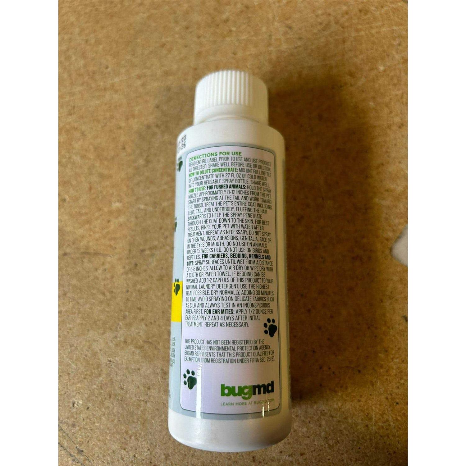 BugMD Flea and Tick Concentrate Essential Oil-Powered Formula, Controls Fleas, Ticks, Mites in Dogs, Cats, and Other Furred Animals - Pet Supplies online store