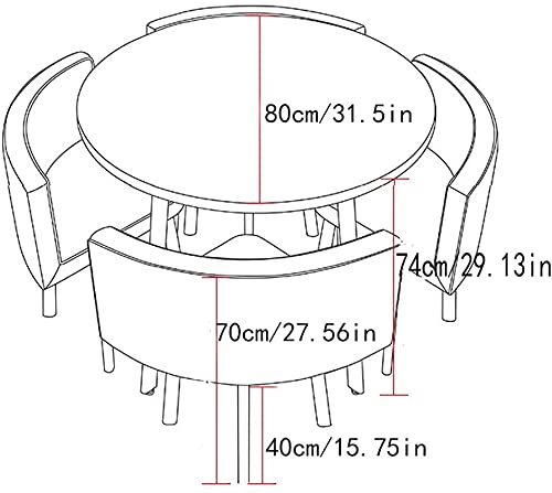 Round Coffee Table Set Conference Reception Table, Round Table Small Space Dining Table, Coffee Table and Chair for Combination Tea Shop Dessert Shop Office Meeting Room(Yellow)