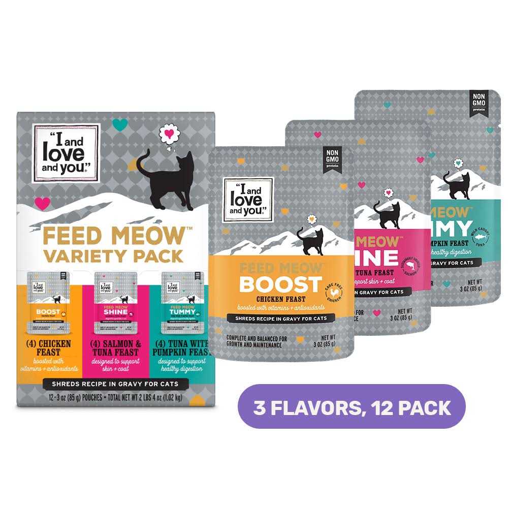 I and love and you Feed Meow Cat Food 12ct Variety Pack - Pet Supplies online store
