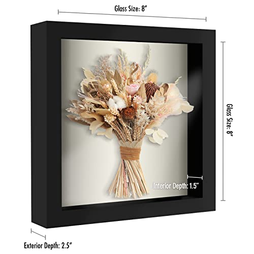 Americanflat 11x14 Shadow Box Frame with Shatter-Resistant Glass - Silhouette Collection - Large Shadow Box Display Case for Tabletop and Wall Display - Dark Oak with Soft Linen Back