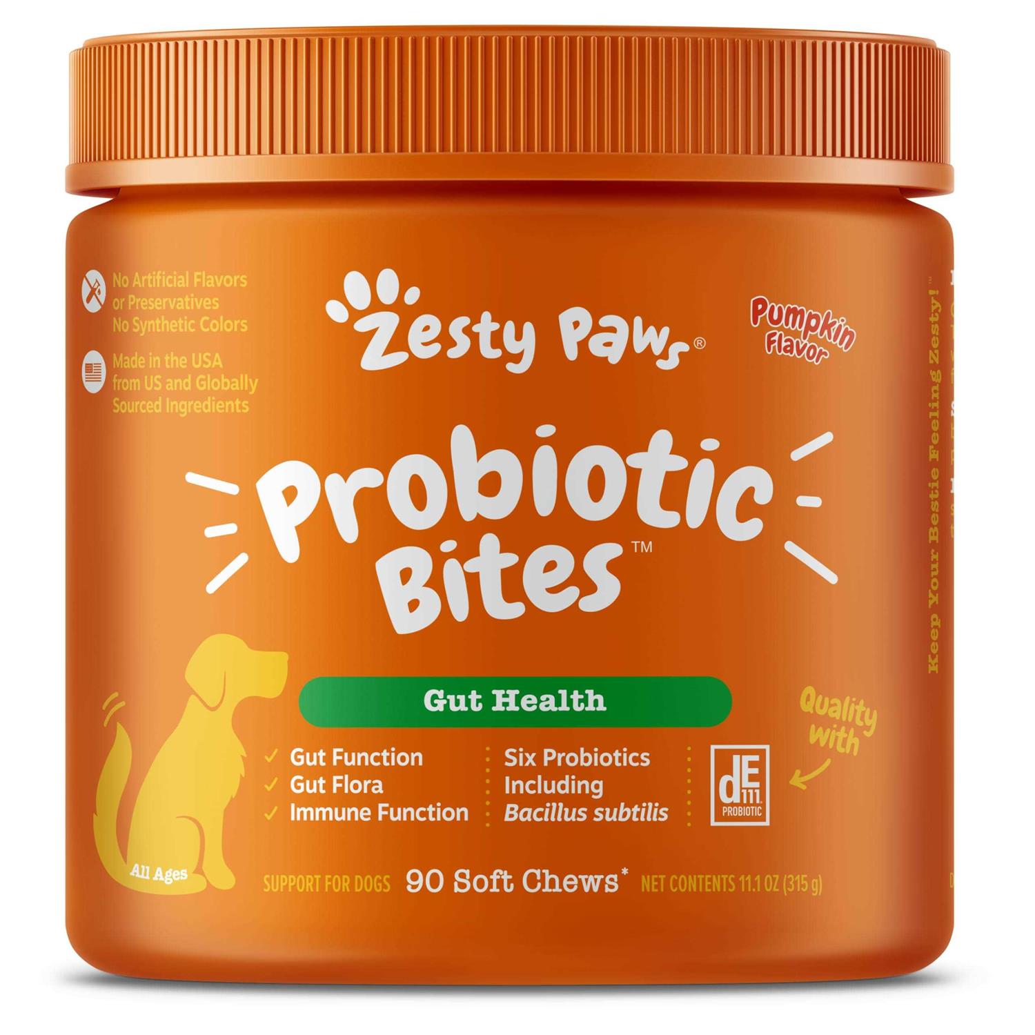 Zesty Paws Probiotic Bites for Dogs Pumpkin - Pet Supplies online store