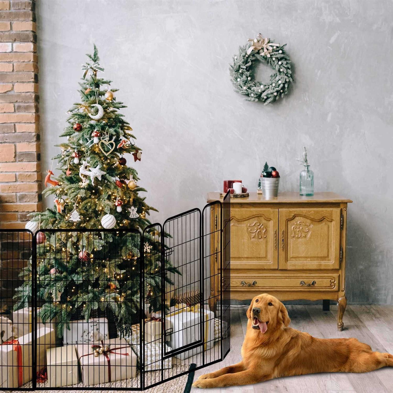 Yescom Pet Playpen Extra Large Dog Exercise Fence Panel Crate - Pet Supplies online store