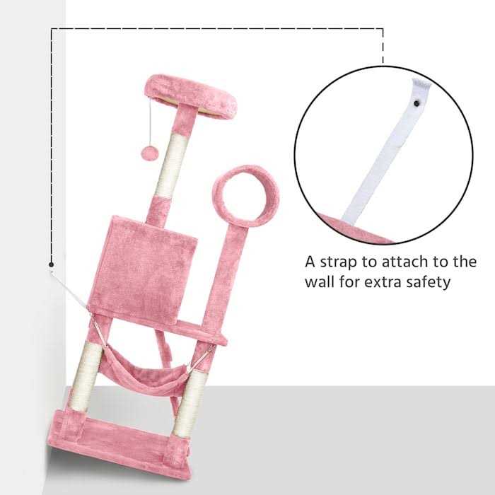 Topeakmart Plush Cat Tree Condo with Hammock Tunnel - Pet Supplies online store