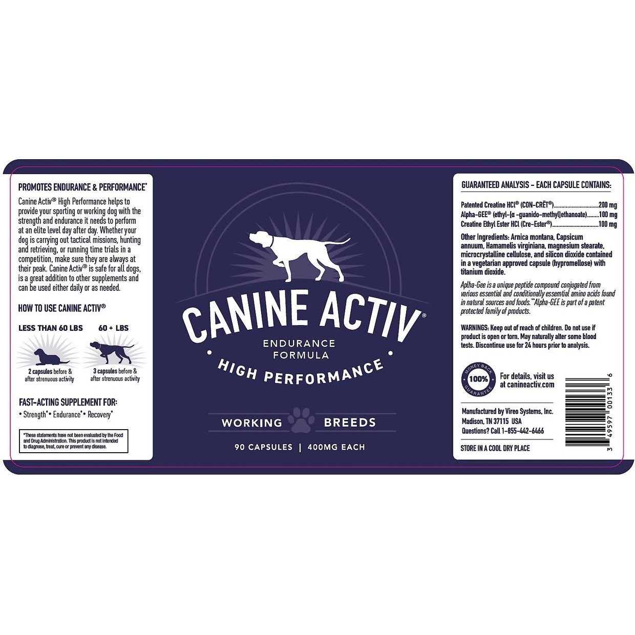 Vireo Canine Activ High Performance - Pet Supplies online store
