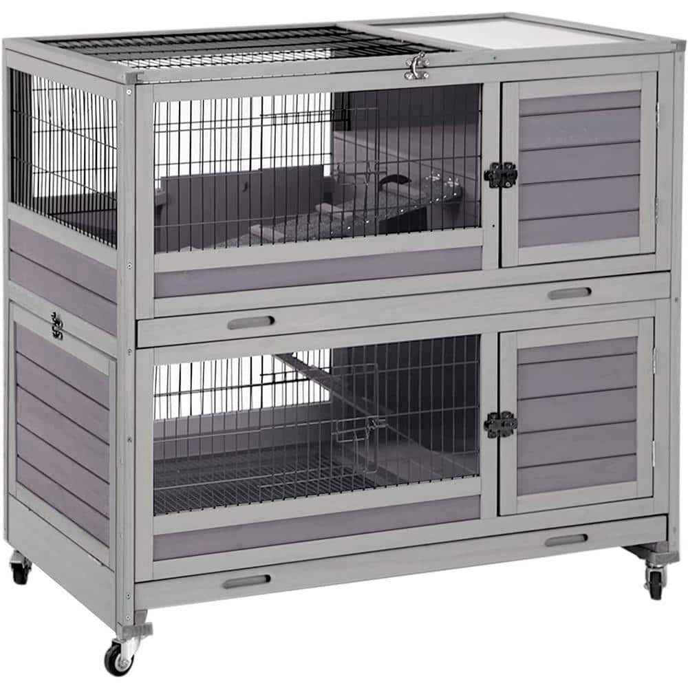 Aivituvin Rabbit Hutch Outdoor Bunny Cage AIR18 - Pet Supplies online store