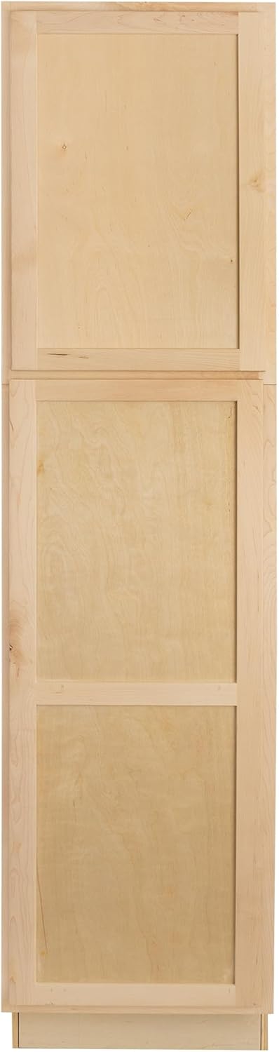 Quicklock RTA (Ready-to-Assemble) | Base Kitchen Cabinets - Shaker Style | 100% Plywood | Made in America | Soft Close Hardware (Raw Maple, 24