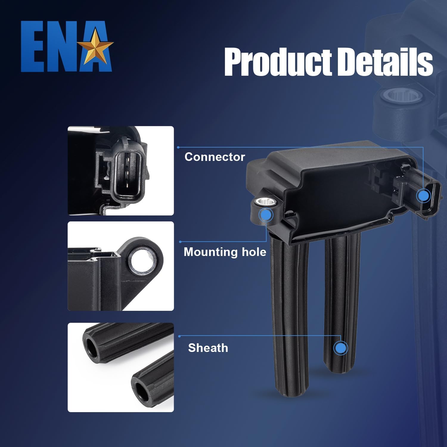 ENA Set of 8 Ignition Coil with 16 Platinum Spark Plug Compatible with Chrysler Jeep 300 Aspen Commander Grand Cherokee 5.7L Replacement for UF504, 5C1569, E1004, 52-1828