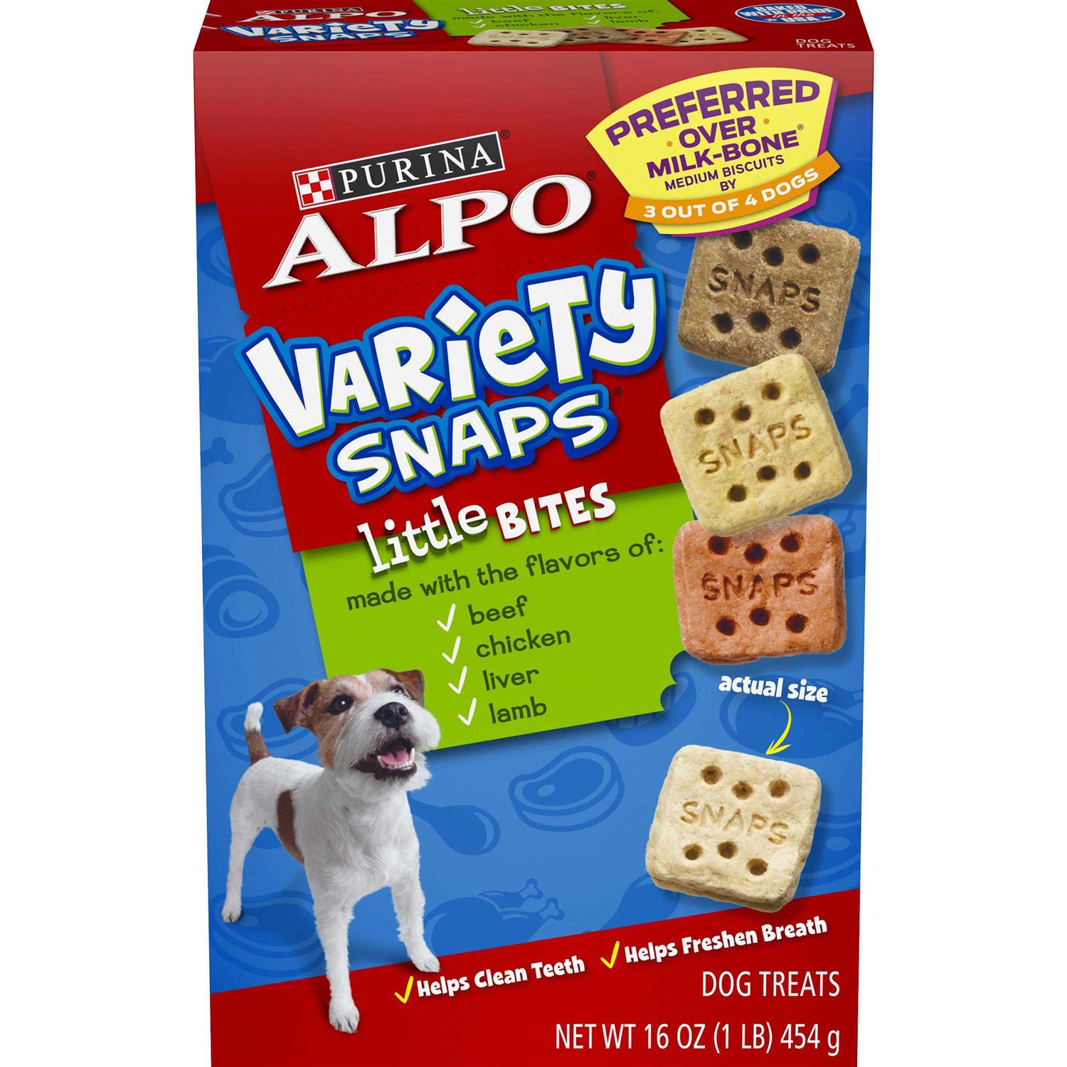 Purina Alpo Dog Treats Variety Snaps Little Bites Beef - Pet Supplies online store