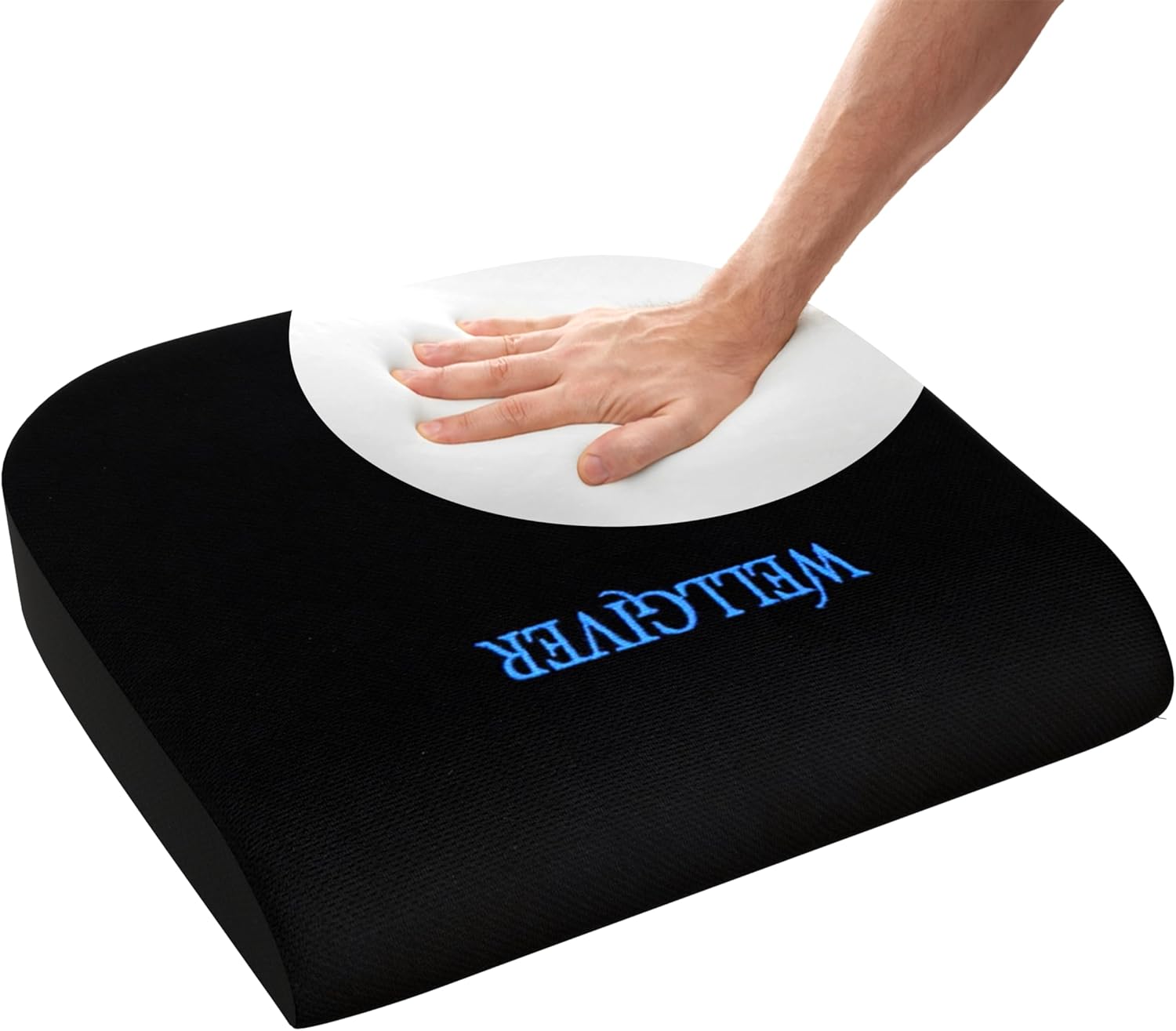 Extra Large Memory Foam Seat Cushion for Office Chair, Recliner, Wheelchair & Meditation, Coccyx Cushion for Tailbon, Floor Pillow with Breathable & Washable Cover & Carry Handle