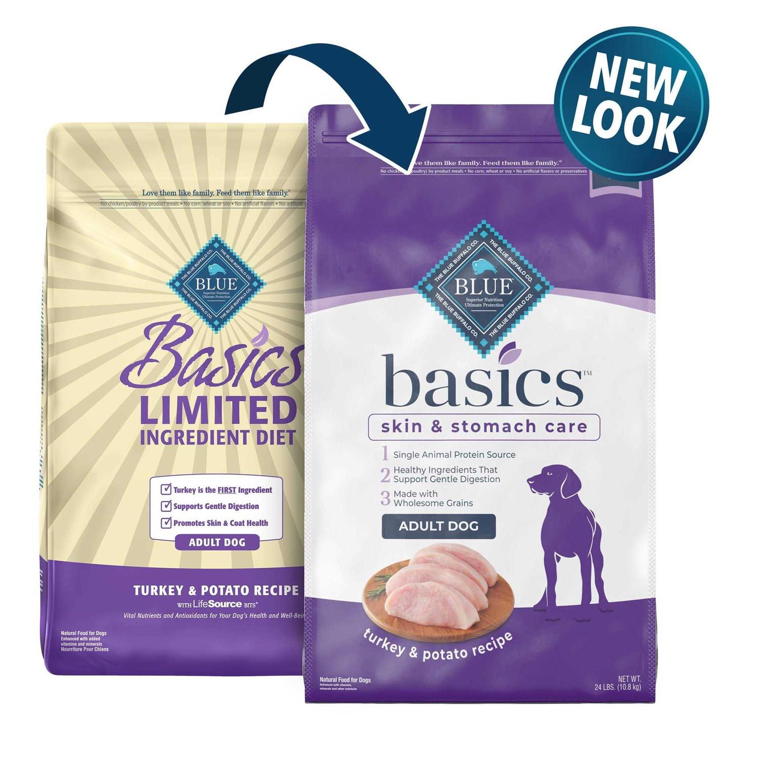 Blue Buffalo Basics Adult Turkey Potato Dry Dog Food - Pet Supplies online store