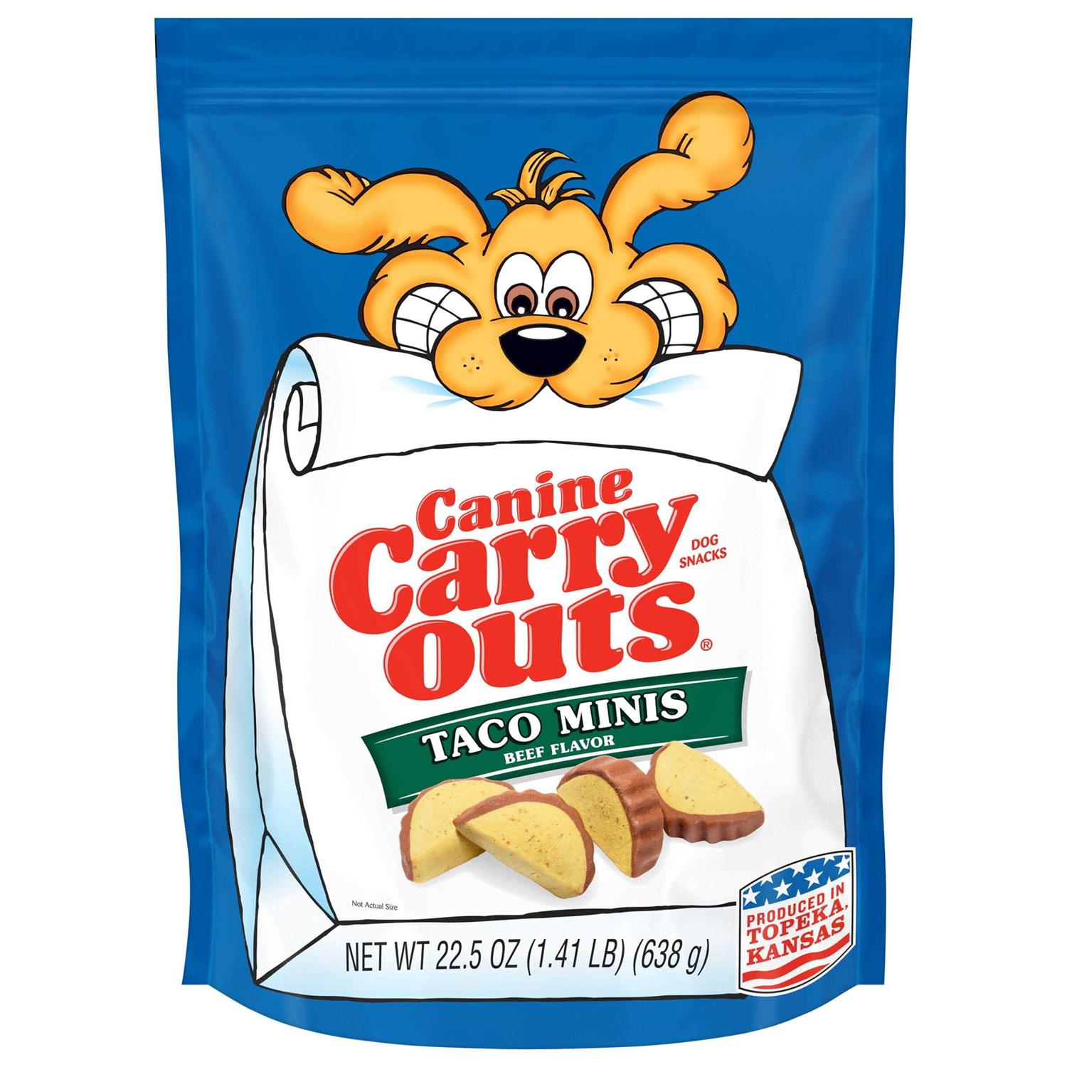 Canine Carry Outs Beef Flavor Taco Minis Dog Treats - Pet Supplies online store