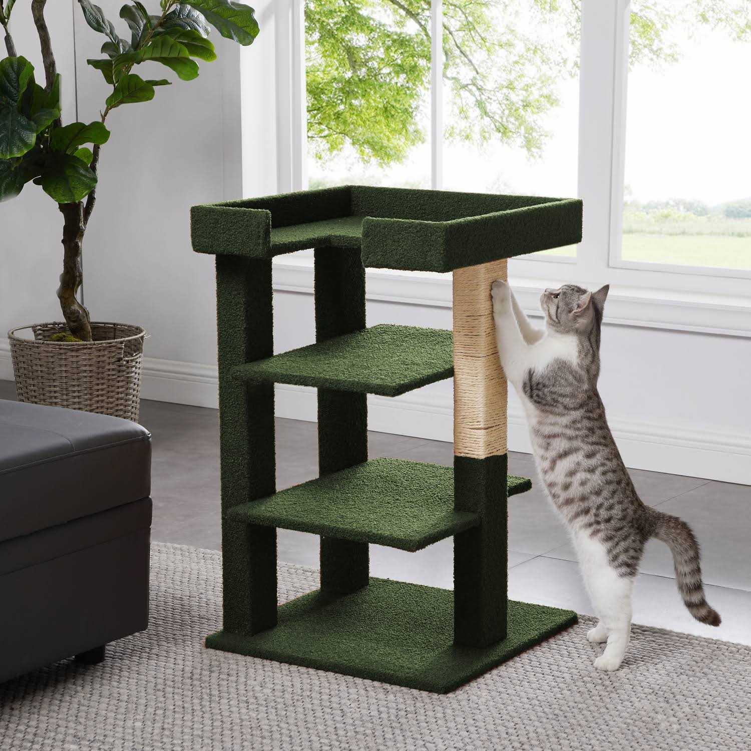 HOMESTOCK Cat Tree for Large Cats Cat Activity with Scratching Post - Pet Supplies online store