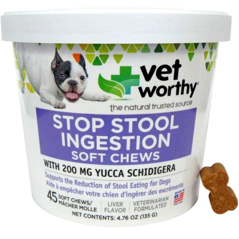 Vet Worthy Stop Stool Ingestion Liver Flavored Soft Chew for Dogs - Pet Supplies online store