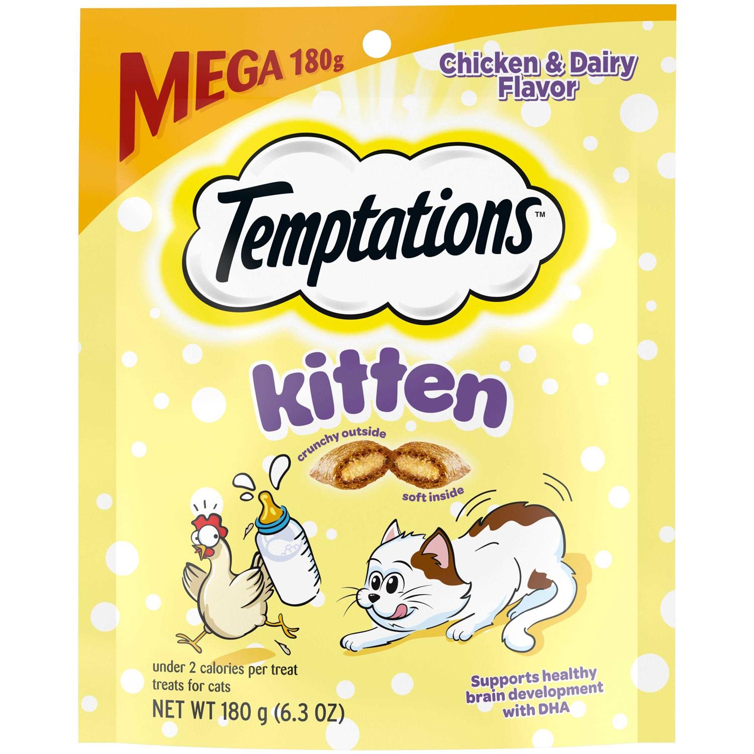 Temptations Crunchy and Soft Kitten Treats Dairy Flavor - Pet Supplies online store
