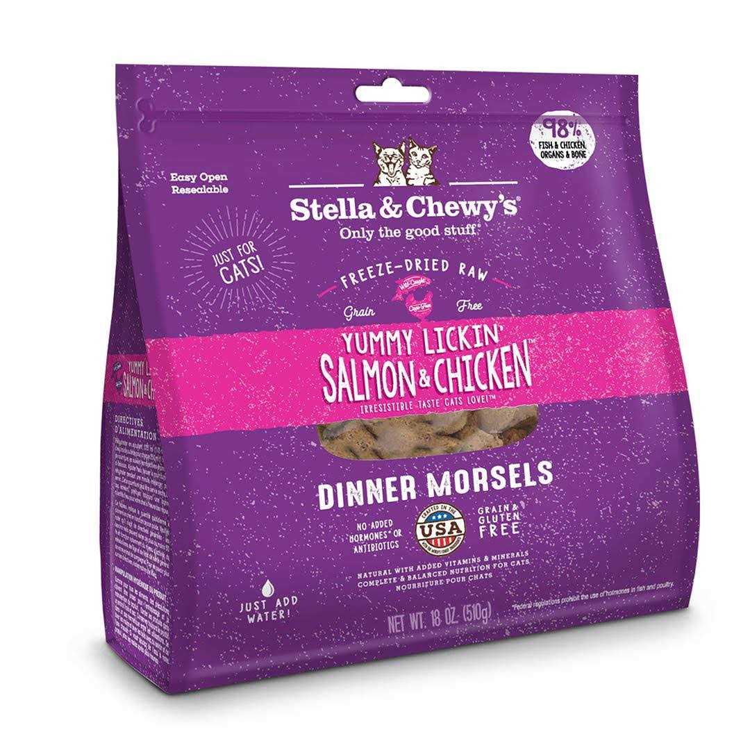 Stella & Chewy's Dinner Yummy Lickin' Salmon Chicken Freeze-Dried Cat Food - Pet Supplies online store
