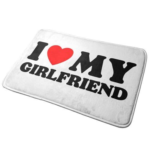 I Love My Girlfriend Ultra Soft Area Rug for Living Room Indoor Decoration Non Slip Carpet Bedroom Mat Nursery Office Home Decor