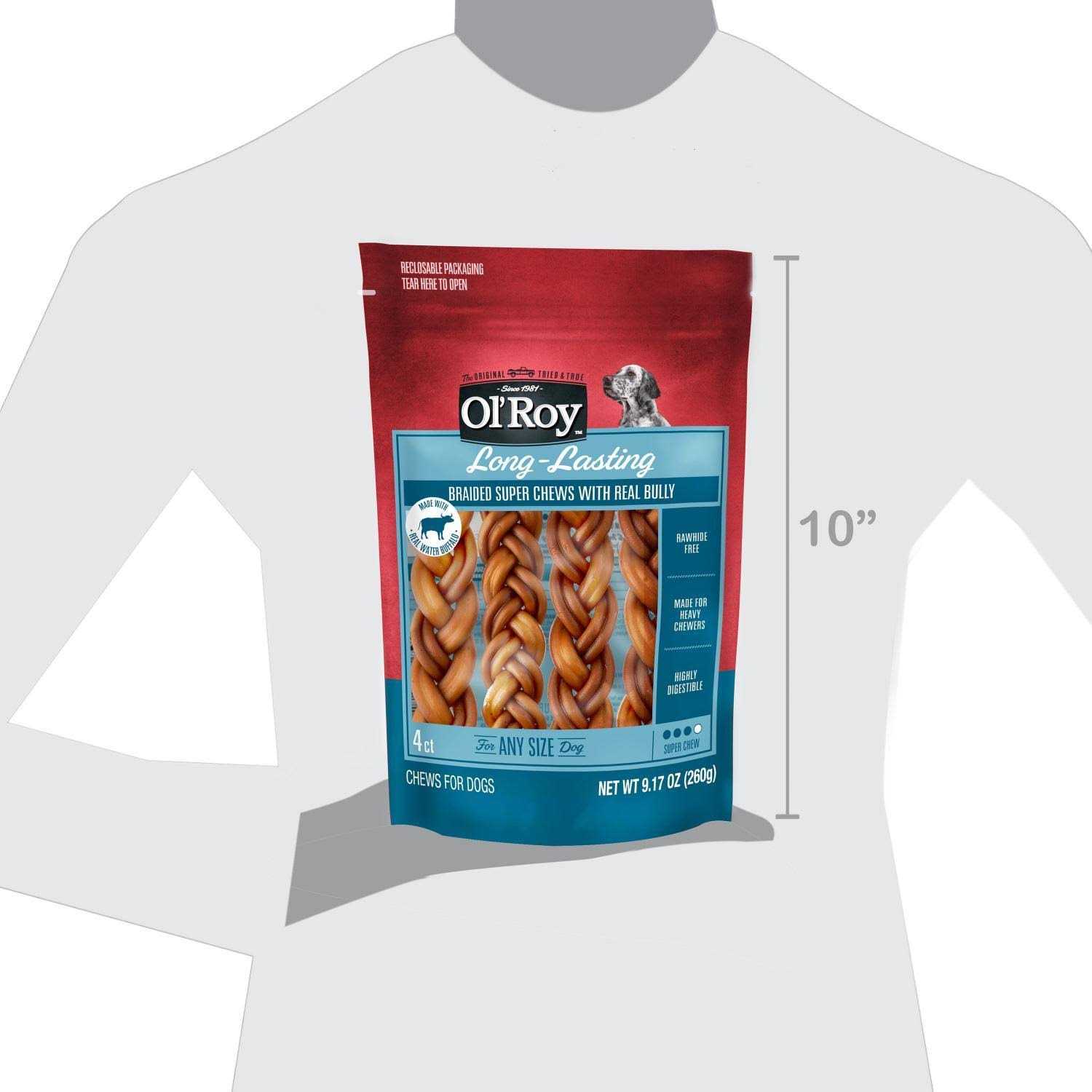 Ol' Roy Braided Bully Stick for Dogs - Pet Supplies online store