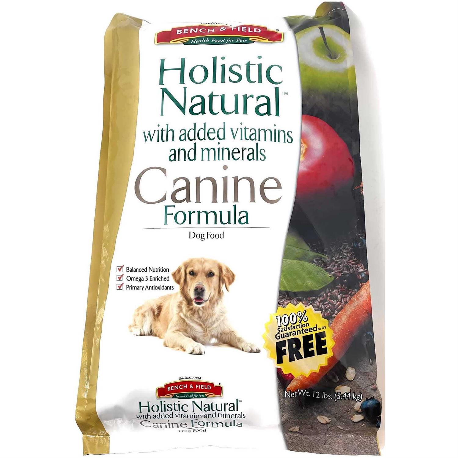 Bench & Field Holistic Natural Adult Dry Dog Food, Chicken Meal and Brown Rice Recipe 6.6 lb Bag - Pet Supplies online store
