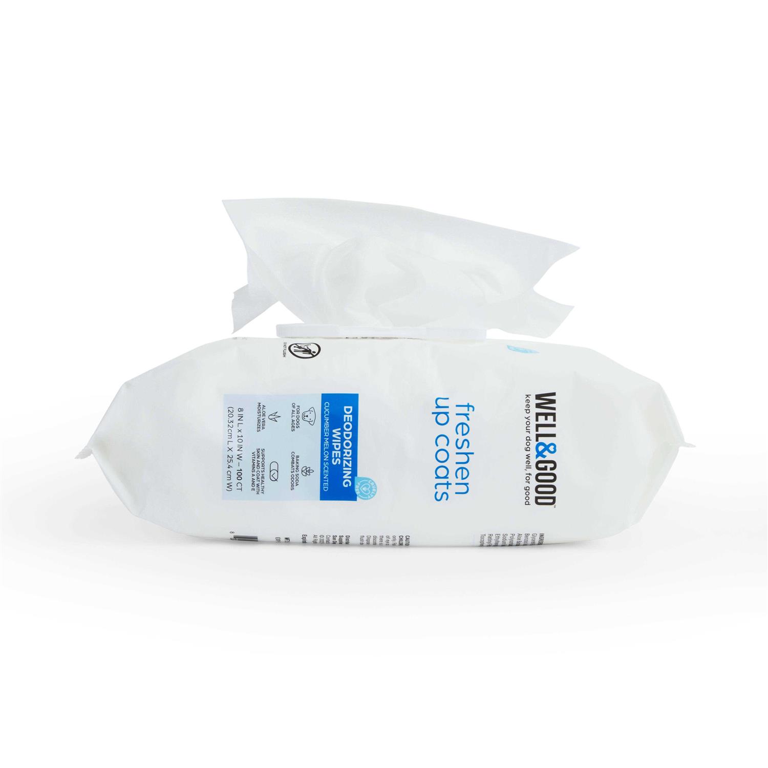 Well & Good Cucumber Melon Deodorizing Dog Wipes - Pet Supplies online store