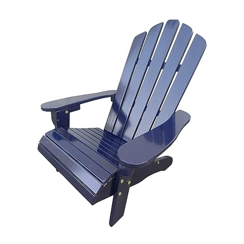 JINS&VICO Patio Chair Outdoor Furniture for Children, Adirondack Chair with Armrests and High Slat Backrest, Wood Accent Lounge Chair for Garden Backyard Porch Outdoor, Easy to Assembly