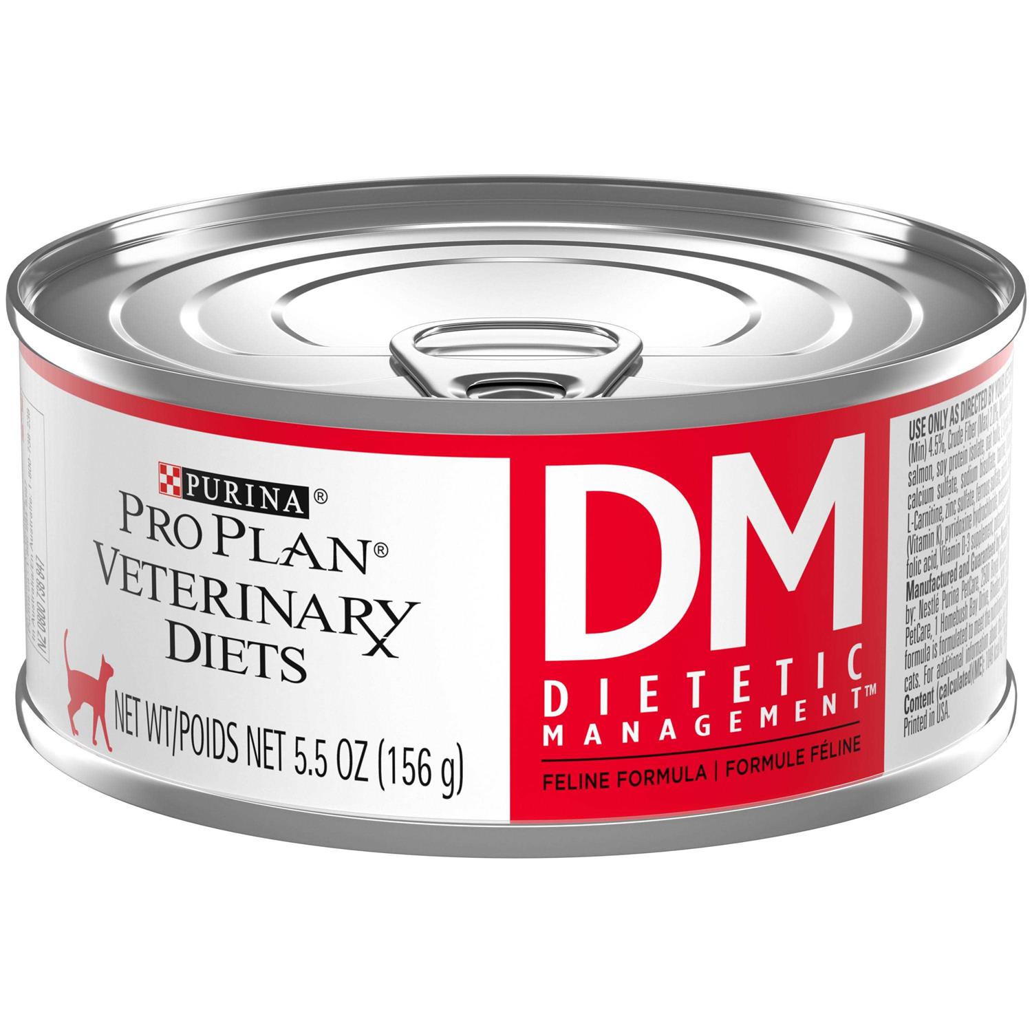 Purina Pro Plan Veterinary Diets Dm Dietetic Management Feline Formula Cat Food 5.5 Oz. Can - Pet Supplies online store