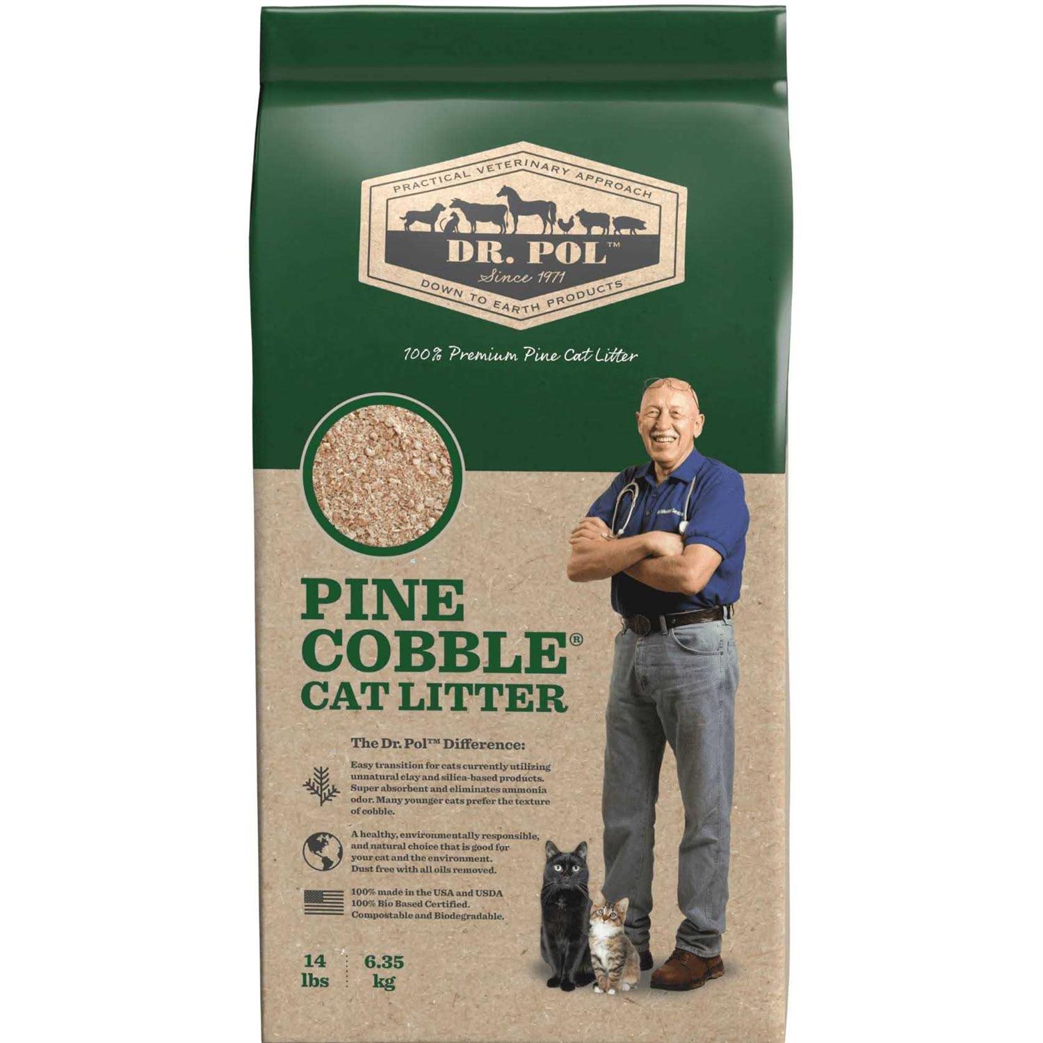 Dr. Pol Pine Cobble Cat Litter 14lb - Pet Supplies online store