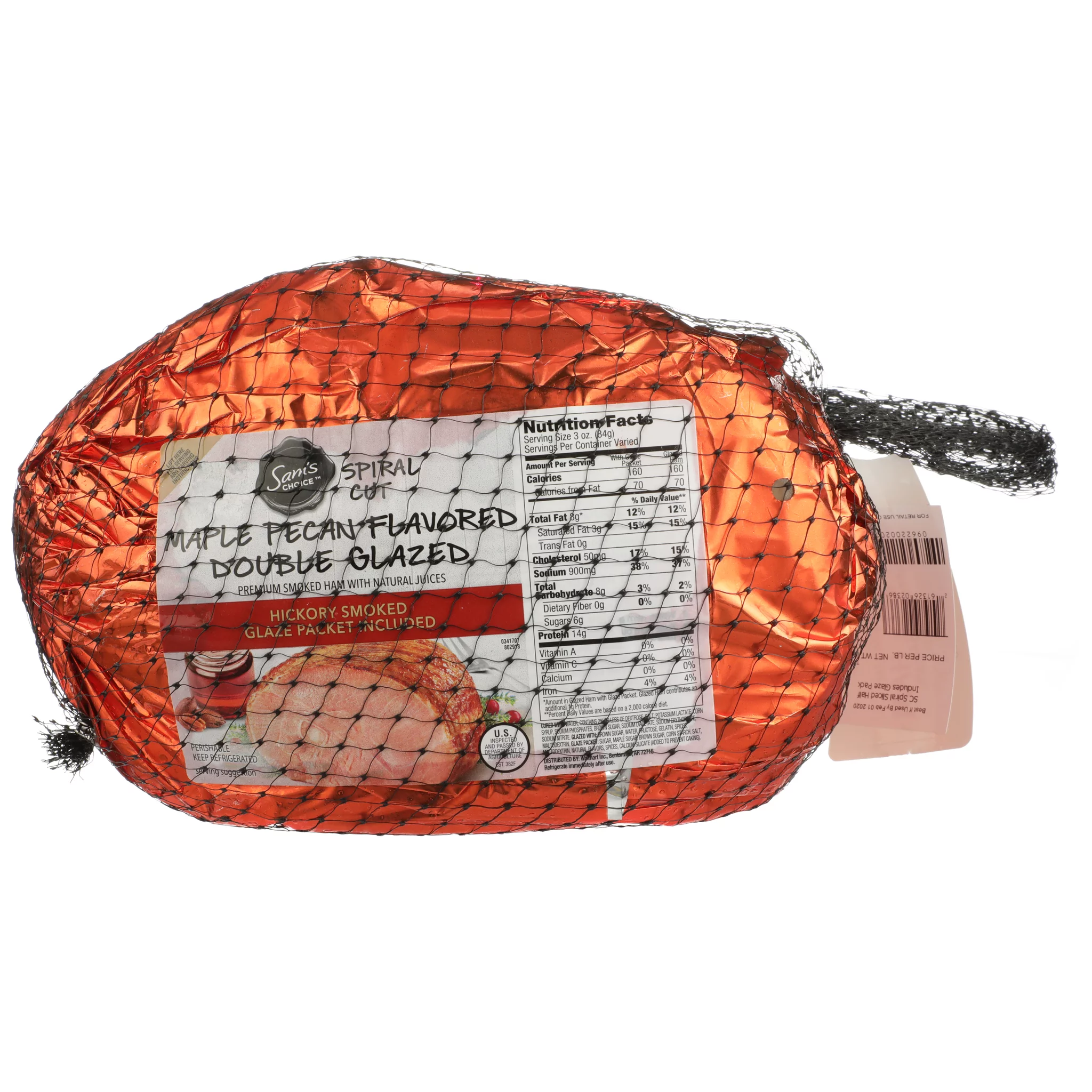 Sam's Choice Spiral-Cut Maple Pecan Flavored Double Glazed Ham, 8 - 13 lbs