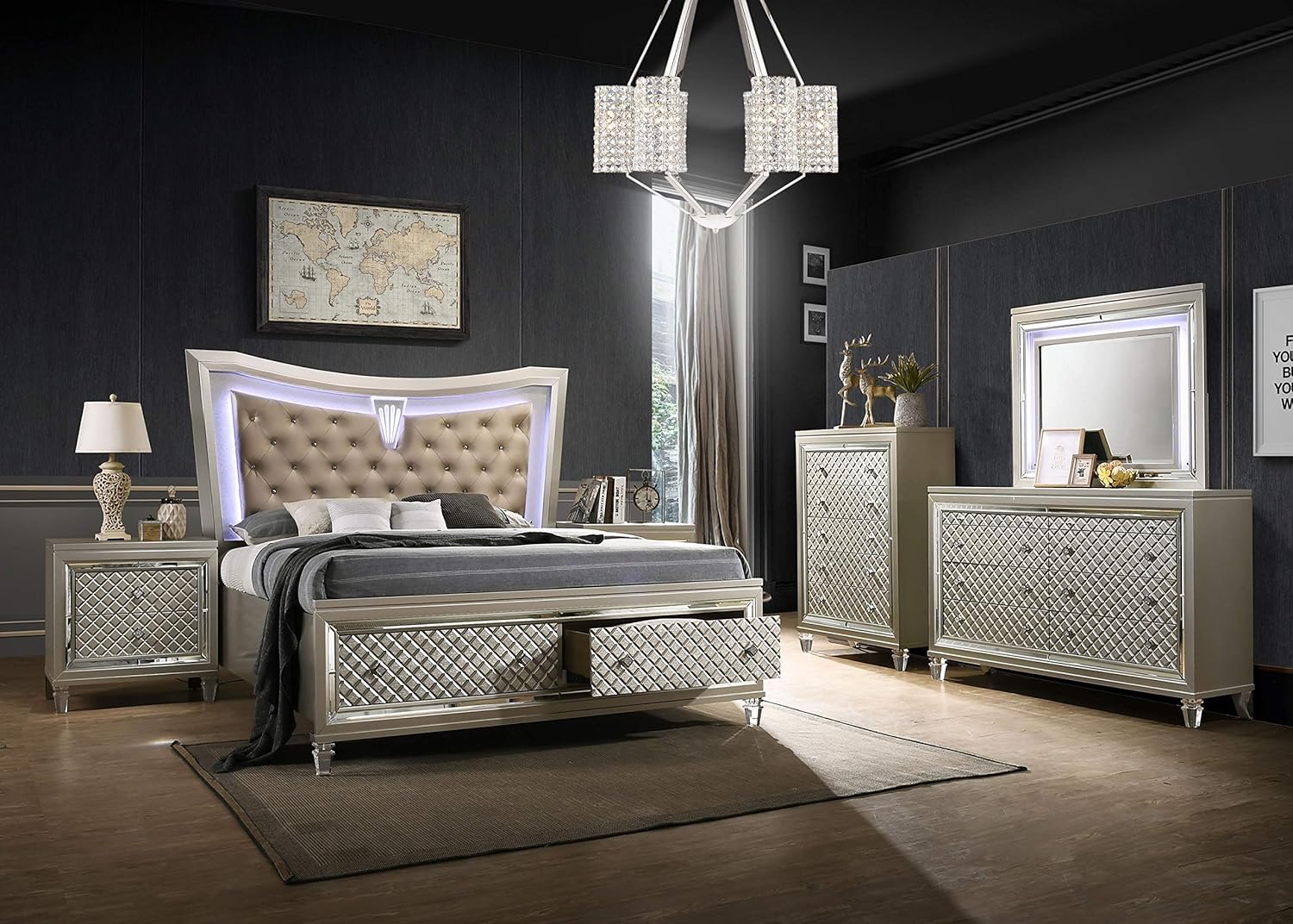 VENETIAN Eastern King Bed Only Only, Champagne