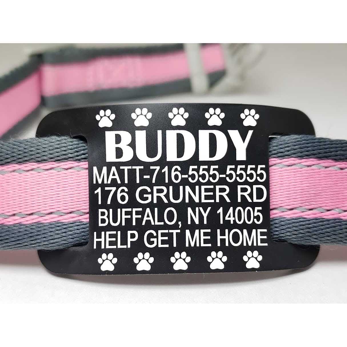 Dog Collar Tag Silent Slide On Pet ID Tags Premium Pet IDs Safe Silicone Rubber - Pet Supplies online store