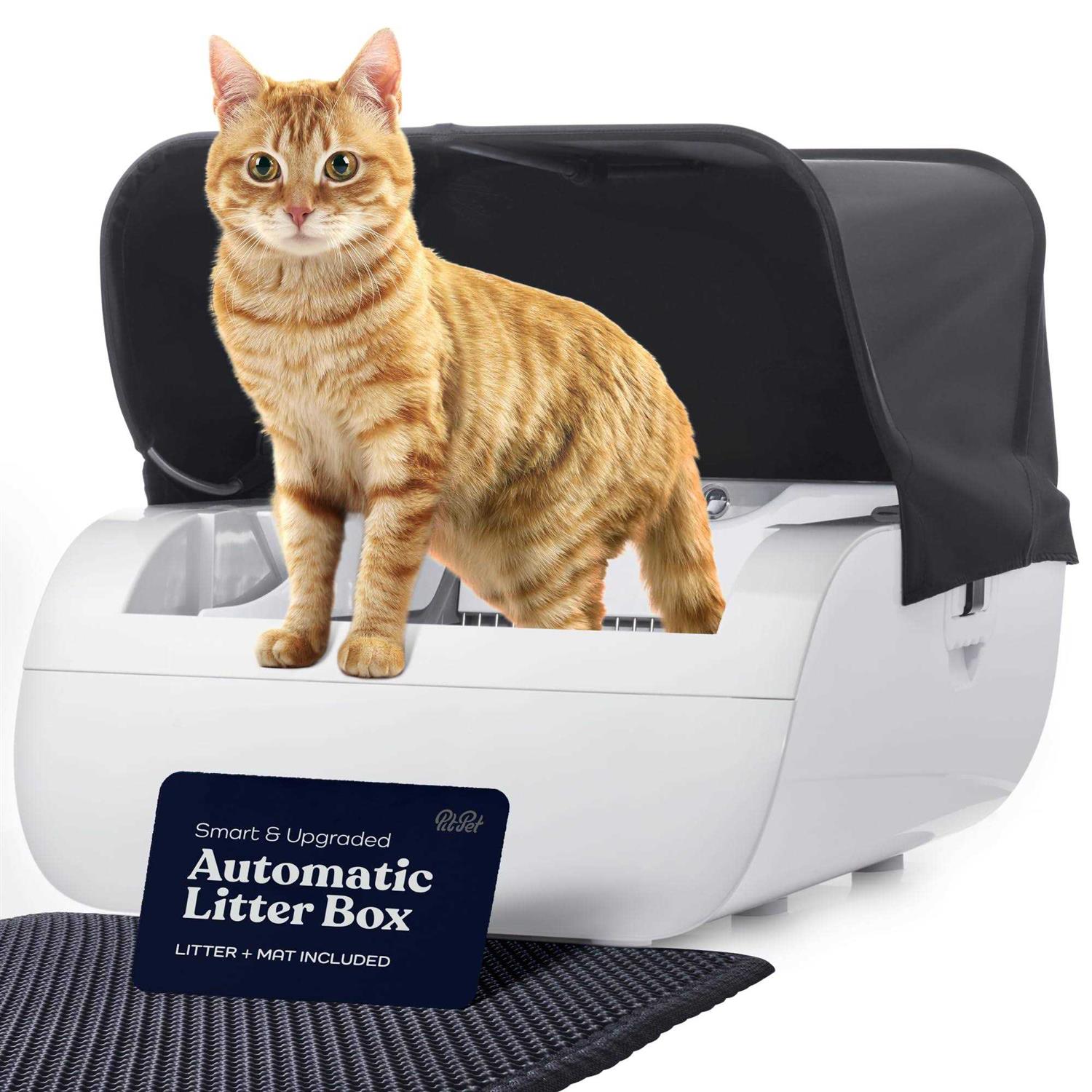 Smart Automatic Cat Litter Box Self Cleaning Cat Litter Box with Built in Odor Eliminator -Works with Clumping Cat Litter - Pet Supplies online store