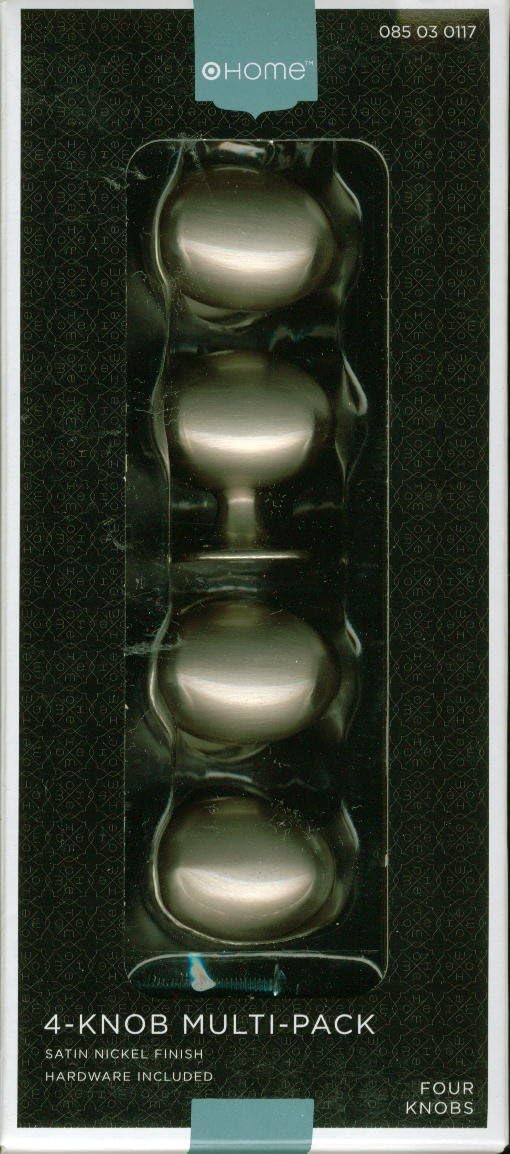 Target Home 4-Pack Oval Kitchen Cabinet Knob - Satin Nickel