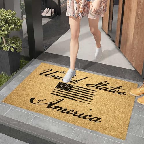 Patriotic Door Mat Funny Welcome-ish Outside Entry Decor for Patio Farmhouse 4th of July Decorations for Home Inside Outside Door Mats Funny Summer Doormats Prime of Day Deals 16x24IN
