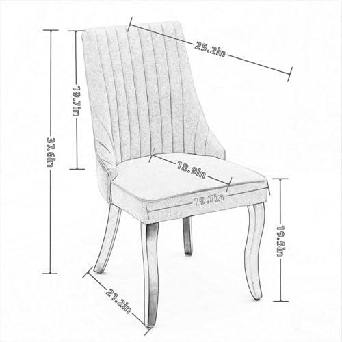 Dining Chairs Set of 2, Mid-Century Modern Dining Room Chairs with Chrome Stainless Steel Plating Legs,Nailhead Trim, Velvet Kitchen Chairs for Living Room Bedroom, Purple