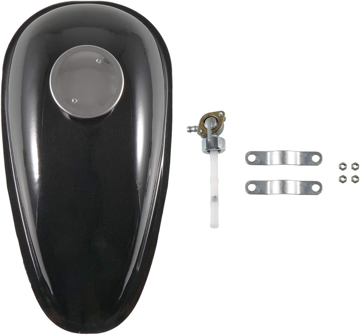 sthus Upgrade black 49cc 50cc 60cc 66cc 80cc Engine Motorized Bicycle Fuel Gas Tank Petcock Cap 2L