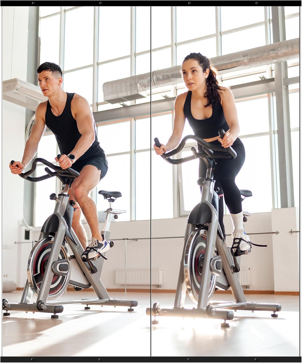 Home Gym Mirror for Wall,Mirror Full Length,60x25x2PCS,Glass Frameless Body Large Mirror for Home Gym,Workout,Bedroom,Garage