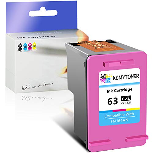 63XL Black Ink Cartridge 63 XL 63BXL High Yield Cartridge Compatible for HP OfficeJet 5255 5258 4650 Envy 4520 4516 Deskjet 2130 Printer, Show Ink Level with The Latest chip - 1 Pack