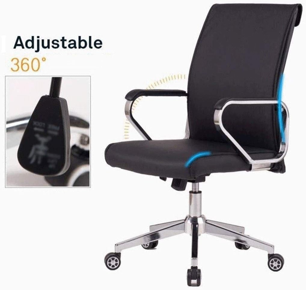 Home Work Chair Modern Ergonomic Mid-Back Computer Executive Office Chair with Padded Armrests Adjustable Seat Height