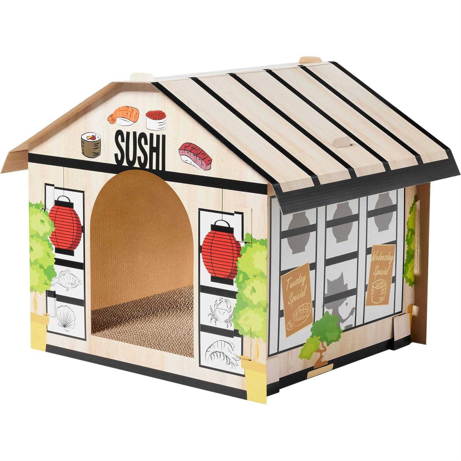 Frisco Sushi Shop Cardboard Cat House - Pet Supplies online store