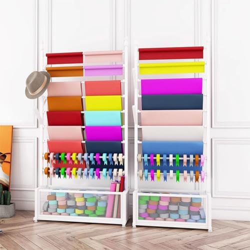Floor Standing Scarf Display Stand, Commercial Island Display Stand, Storage Basket At Bottom, for Boutiques/Retail Stores (Color : Black, Size : 70x35x180cm)