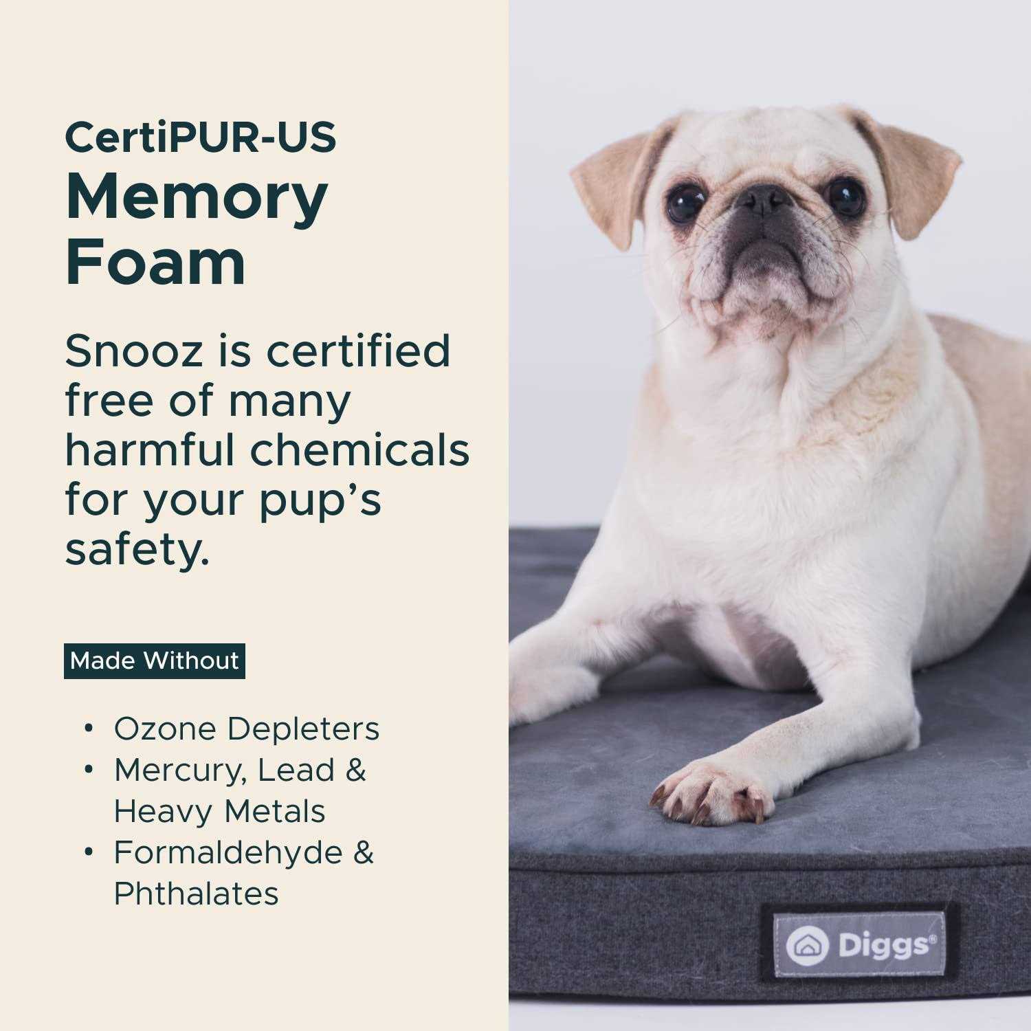 Snooz Memory Foam Crate Pad & Dog Bed Diggs - Pet Supplies online store
