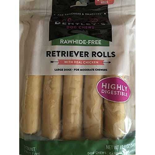 Dentley's Rawhide Free Retriever Rolls 7 Dog - Pet Supplies online store